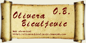 Olivera Biculjević vizit kartica